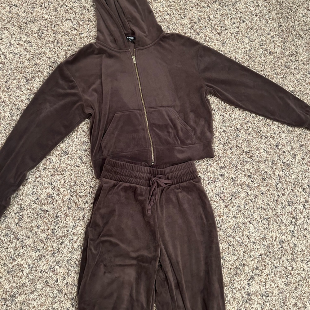 EXPRESS zip up hoodie and sweatpants
